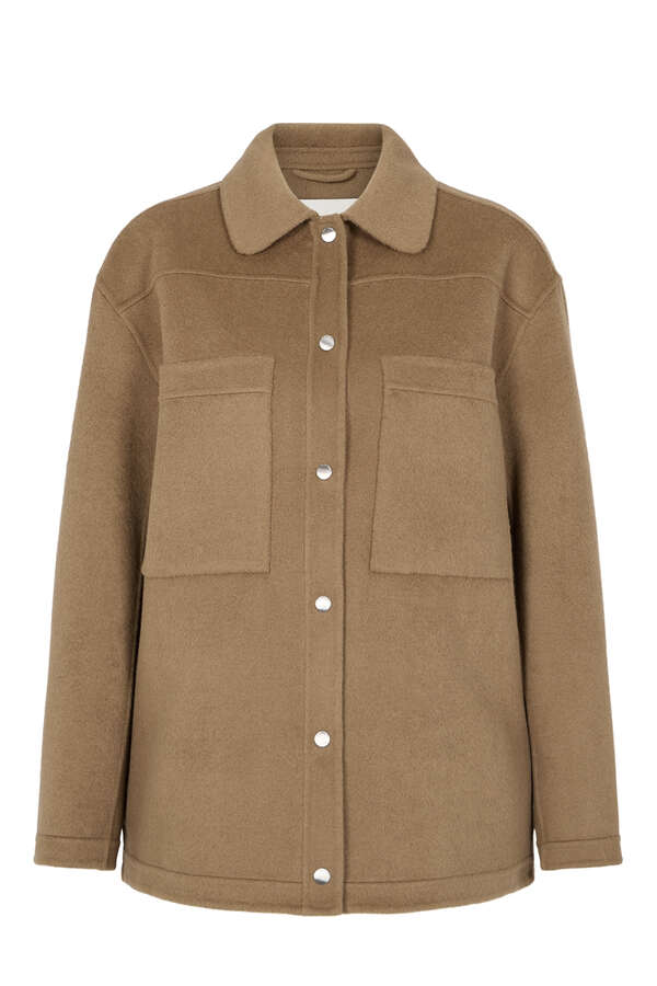 Doubleface Jacke aus Wolle