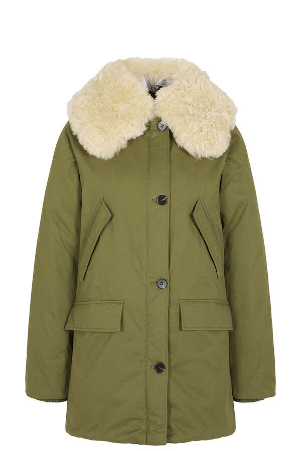 Parka mit Lammfellkragen
